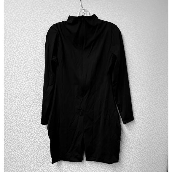 SKIMS All In One Long Sleeve Mid Thigh Onesie Bodysuit Black Onyx 2X - Picture 4 of 7